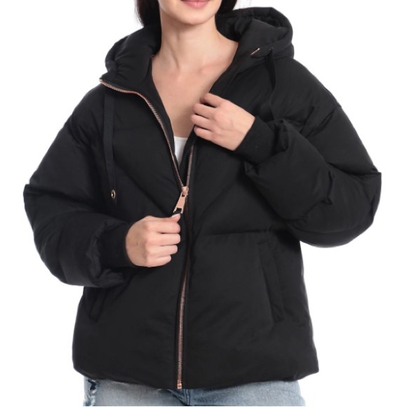 Oversized knit duvet puffer jacket by Avec Les Filles - Picture 3 of 7